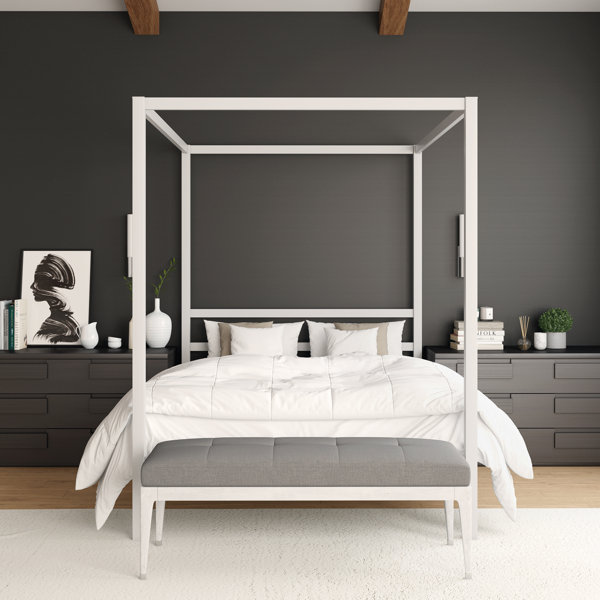 Cara metal deals canopy bed king